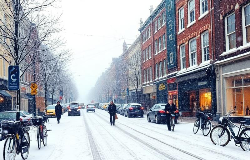 Eerste sneeuw van het seizoen in de Randstad