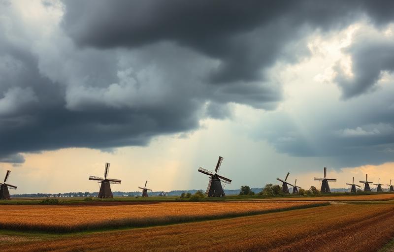 Zware storm trekt over Nederland