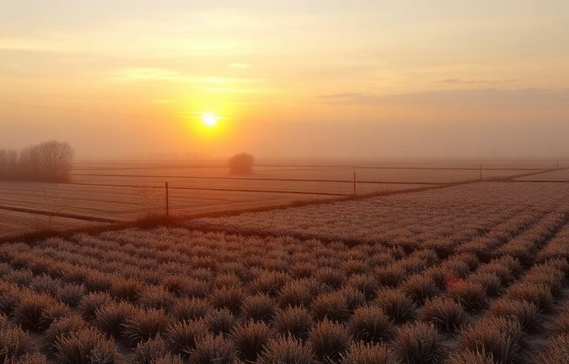 Prachtige zonsopkomst boven de polders